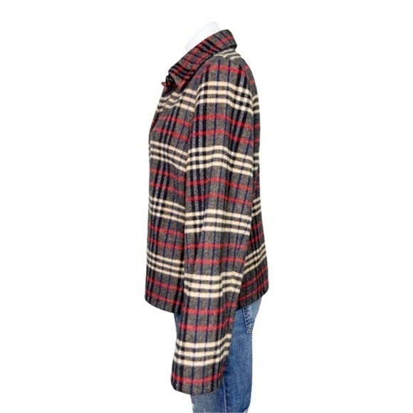 Evan Picone Plaid Jacket Snap Buttons Closure Size 14 - Picture 4 of 7